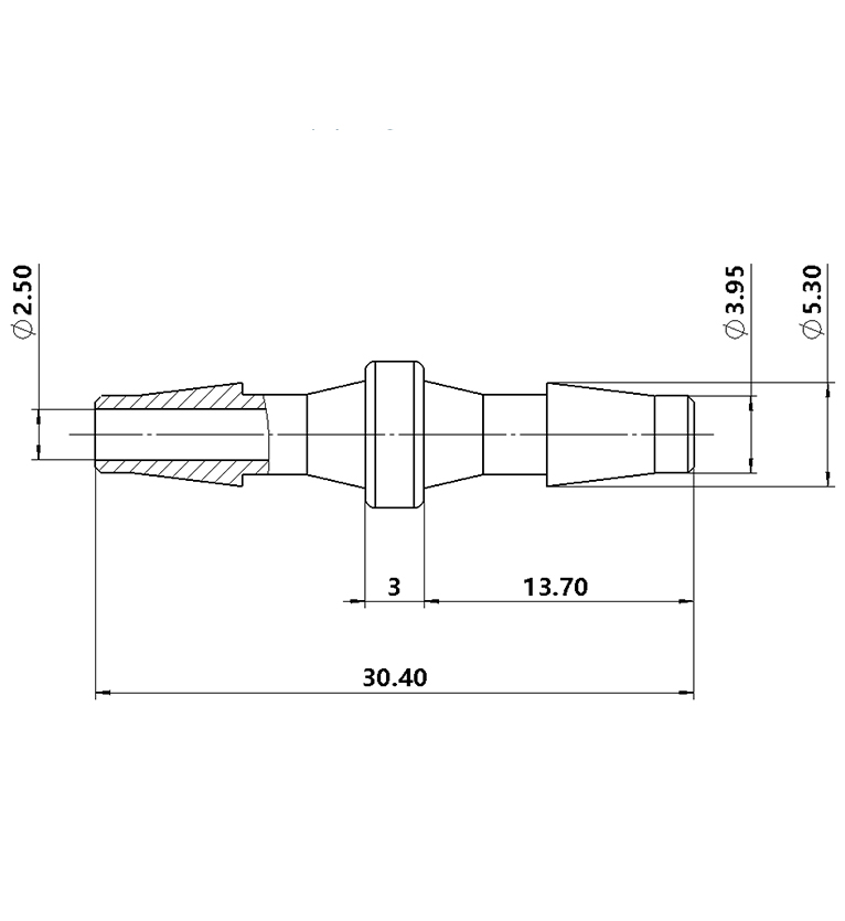 3.9mm(5/32英寸)直通接頭