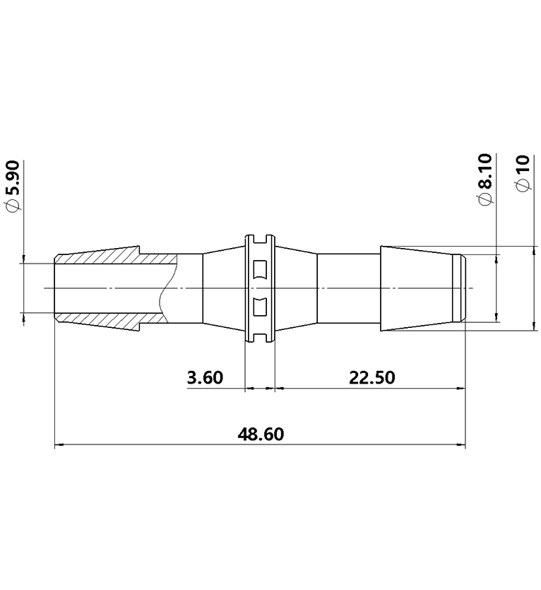 7.9mm(5/16英寸)直通接頭