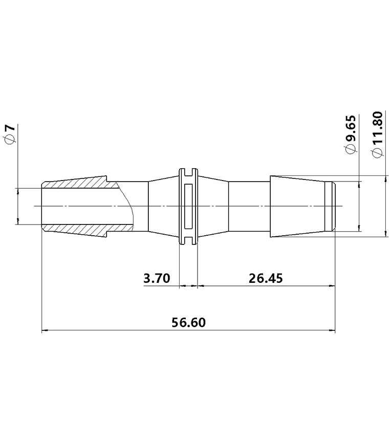 9.6mm(3/8英寸)直通接頭