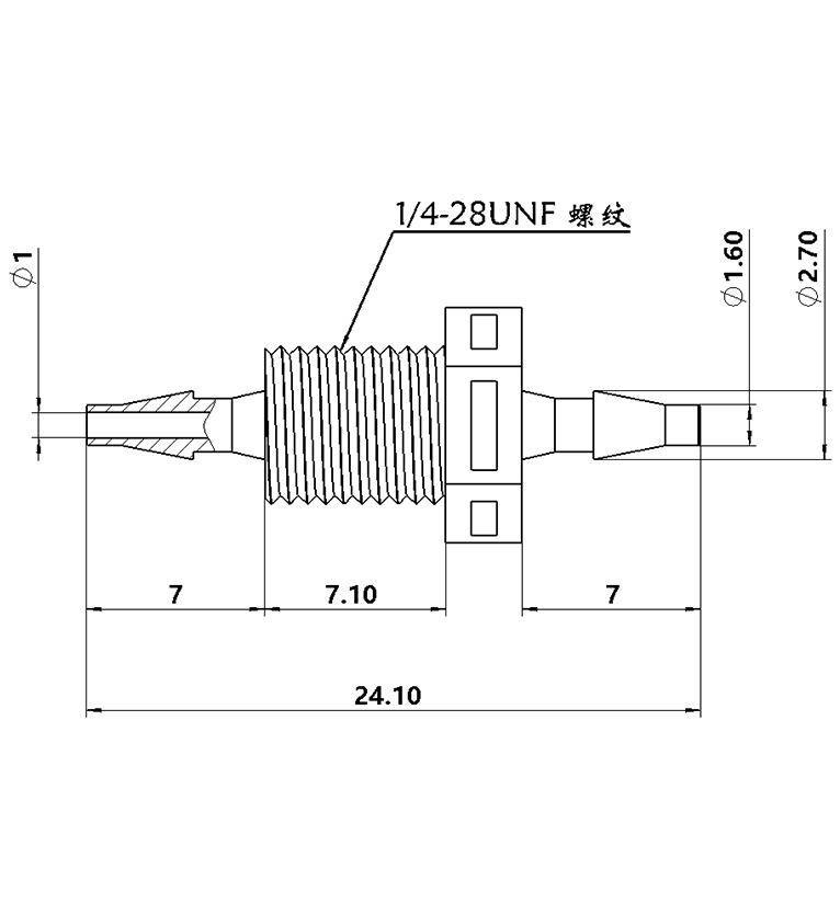 1.6mm(1/16)穿板直通接頭